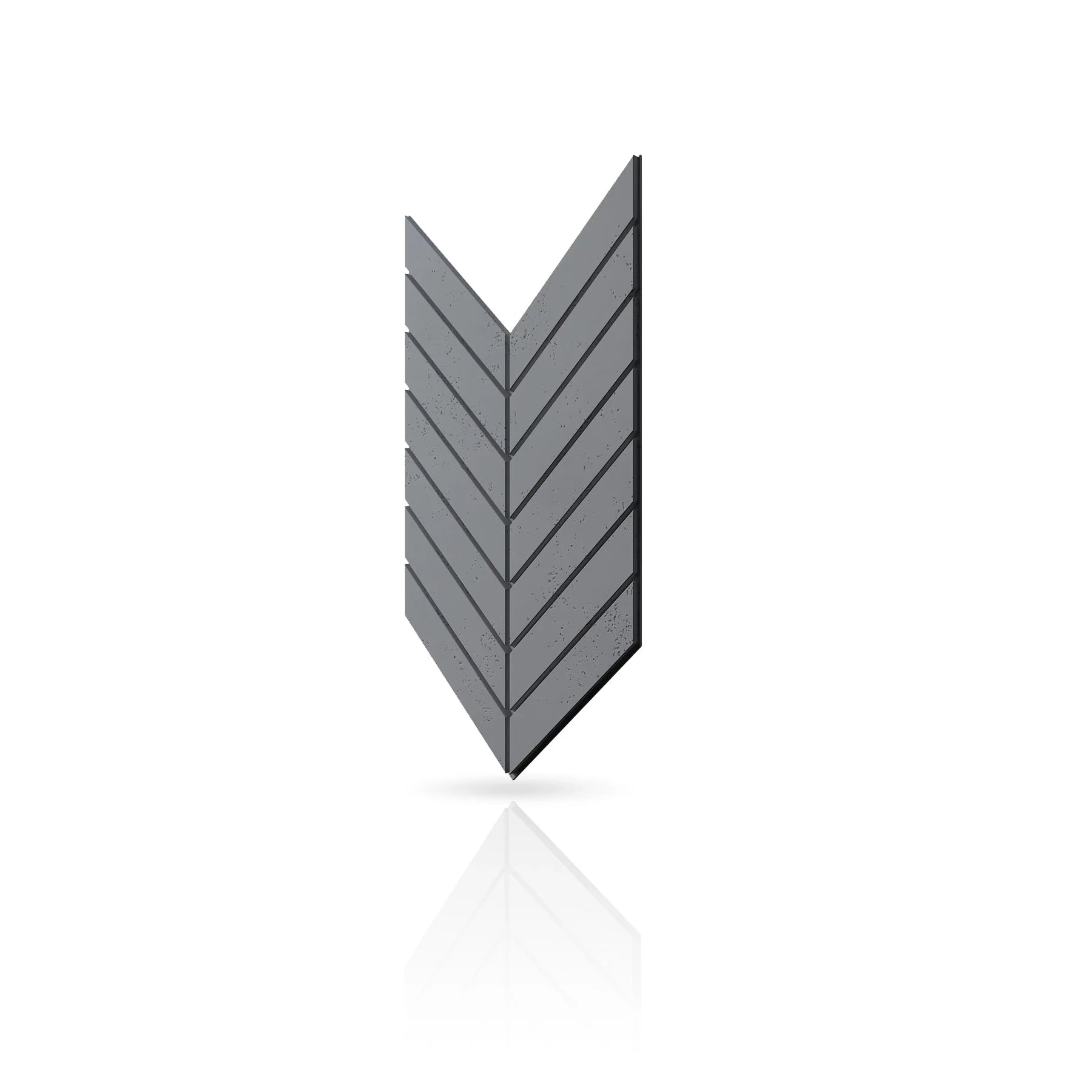 Concrete Cladding - HERRINGBONE L Wall Panels colour swatch on white background DecorMania.eu